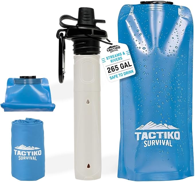 Tactiko Survival 20oz/600ml Purifying Water Bottle Filter Kit by TactikoSurvival