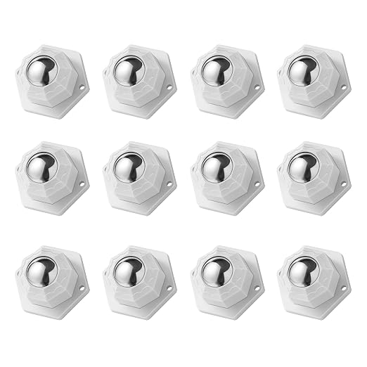 12 Pack Self Adhesive Caster Wheels, Swivel Wheels by WEITELAI