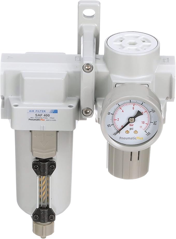 PneumaticPlus SAU420-N04G-MEP Compressed Air Filter Regulator Combo 1/2" NPT - Image 7