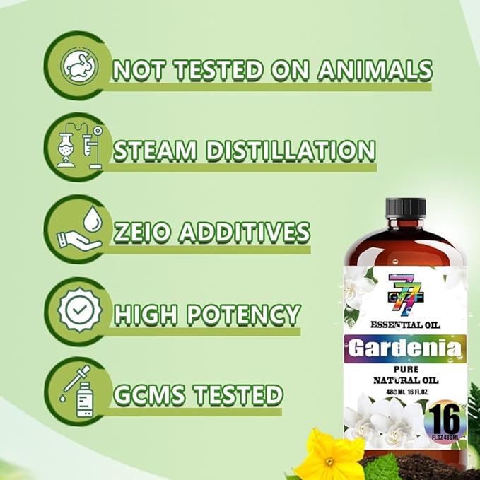 Gardenia Essential Oil (16 oz / 480 ml) – Gardenia Oils for diffusers, humidifiers, Home Baths, Cleaning Products, Yoga, DIY Soaps and DIY Scented Candles