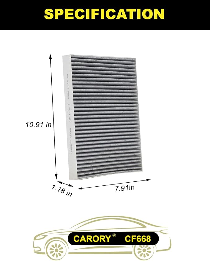 CARORY Cabin Air Filter w/Activated Carbon - Image 2