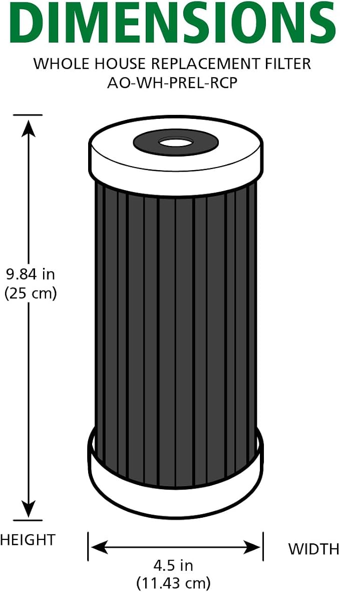 AO Smith 4.5"x10" 5 Micron Carbon Sediment Water Filter Replacement Cartridge - Image 5