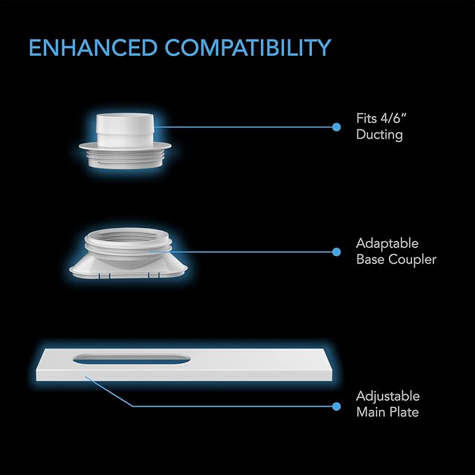 AC Infinity Window Duct Kit, Universal Vent Port - Image 3