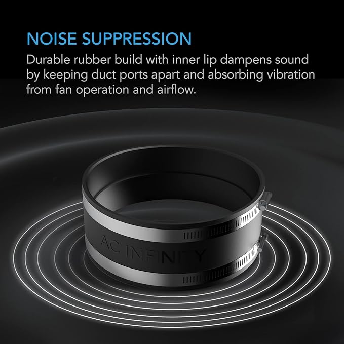 AC Infinity Noise Reduction Clamp 8-Inch, Duct Coupler - Image 4