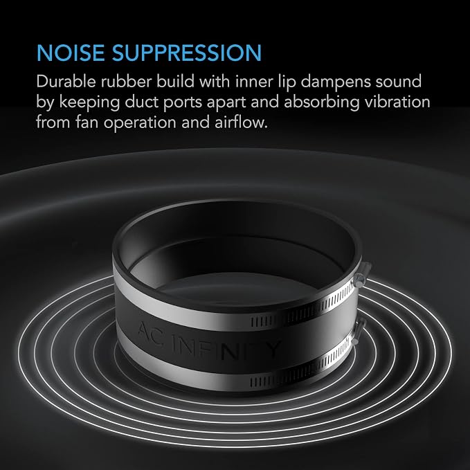 AC Infinity Noise Reduction Clamp 4-Inch, Duct Coupler - Image 4