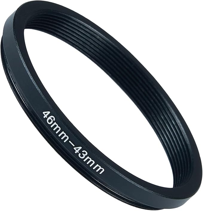 46mm to 43mm Step Up Ring Filter Adapter Black Metal Step up Adapter Rings by Unknown