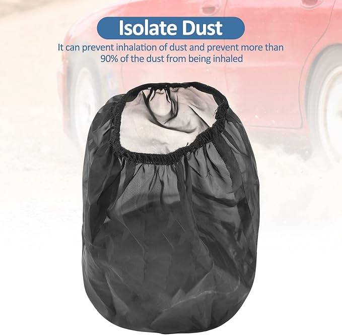 Universal Air Filter Cover, Air Filter Protective Cover Black Car Cold Air - Image 4
