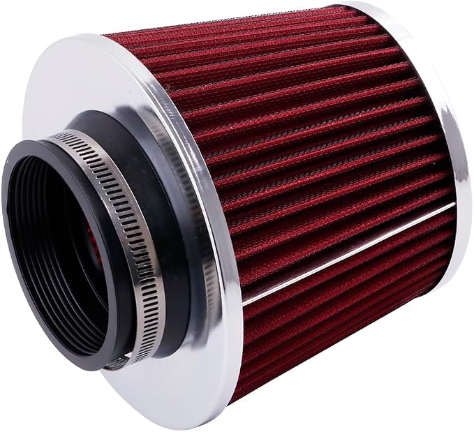 ID2.5" High Flow Inlet Cold Air Intake Cone Air Filter Replacement Clamp-On - Image 3