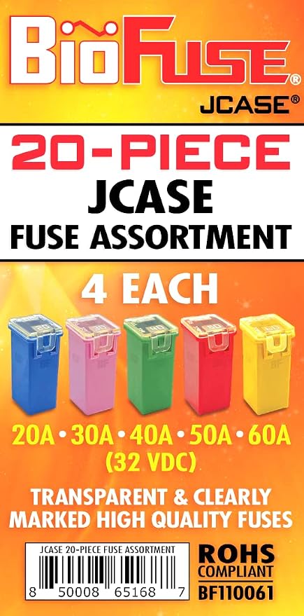 JCASE 20-Piece Cartridge Fuse Assortment 20A 30A 40A 50A 60A. Fits Most: Nissan - Image 7