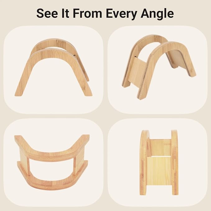 Cone Coffee Filter Holder for Counter, Bamboo Coffee Filter Storage Container - Image 7