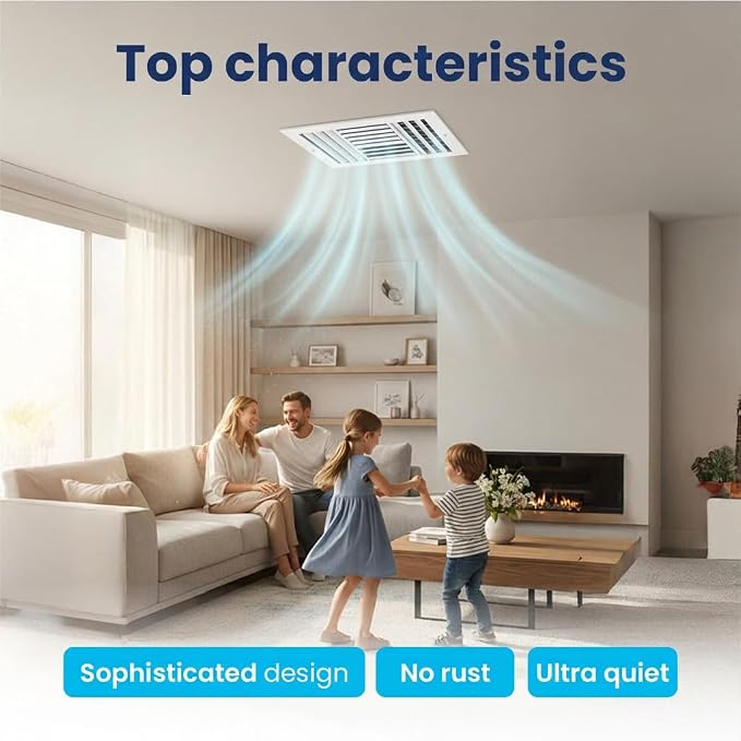 12x10 Aluminum 3-Way Air Flow Vent Cover Wall Ceiling Register Multi-Shutter - Image 6