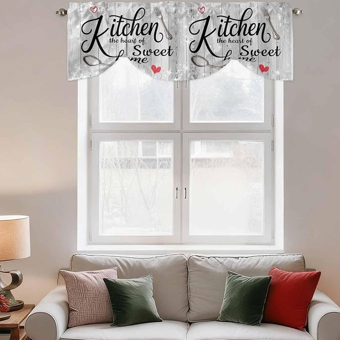 Kitchen Knife Fork Tie Up Valance Curtains - Image 3