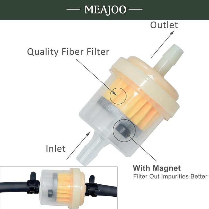 10PCS 1/4" 6mm-7mm Gas Inline Fuel Filter, - Image 2