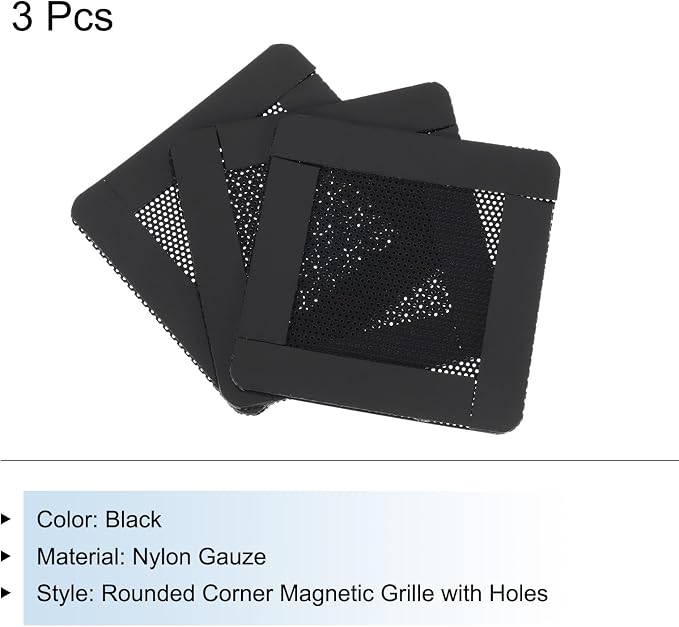 MECCANIXITY 3PCS PC Dust Filter, 60x60mm Magnetic Frame PVC Computer Case - Image 3