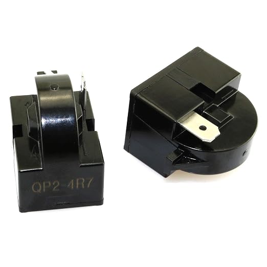 2-Pack QP2-4.7 PTC Refrigerator Start Relay Replacement 1 Pin Wine Centers by RuiLing