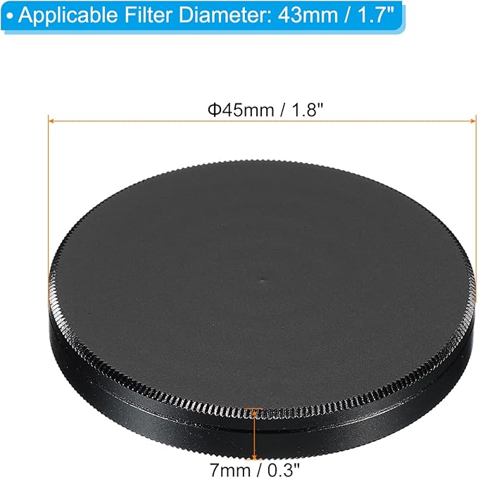 PATIKIL 43mm Lens Cap, 2 Pack Camera Lens Cap Cover Universal Front Metal Lens - Image 2