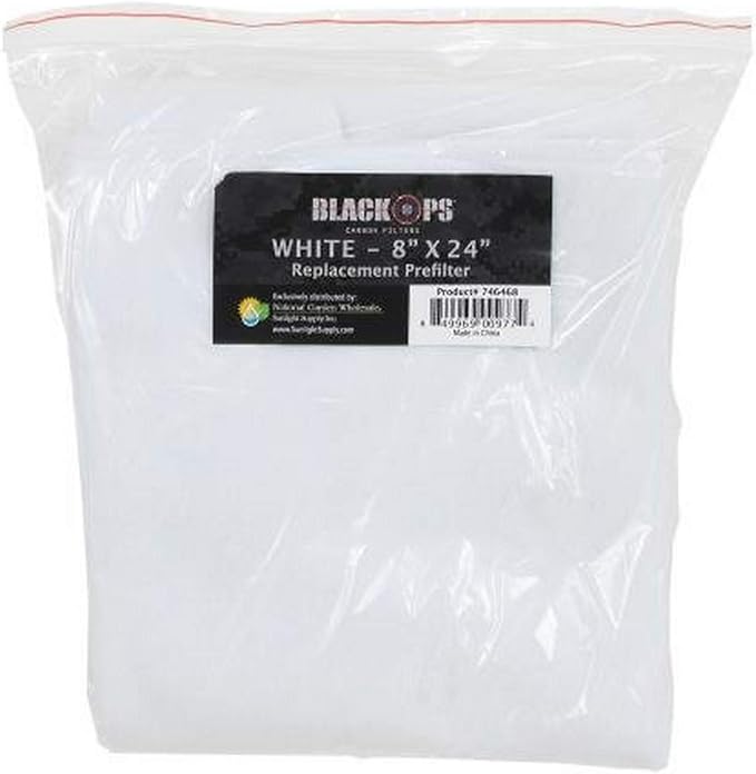 Black Ops Replacement Pre-Filter 8 in x 24 in White by BLACKOPS