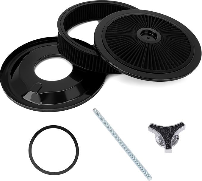 14"x3" High Flow Round Air Cleaner Filter Assembly Kit by Unknown