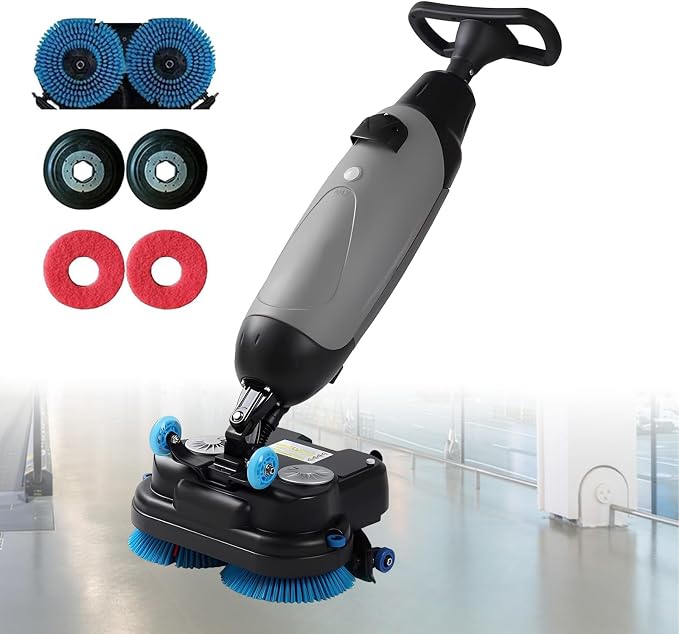 Floor Polisher Commercial, Dual-Brush Rotary Floor Scrubber, Lightweight by Unknown