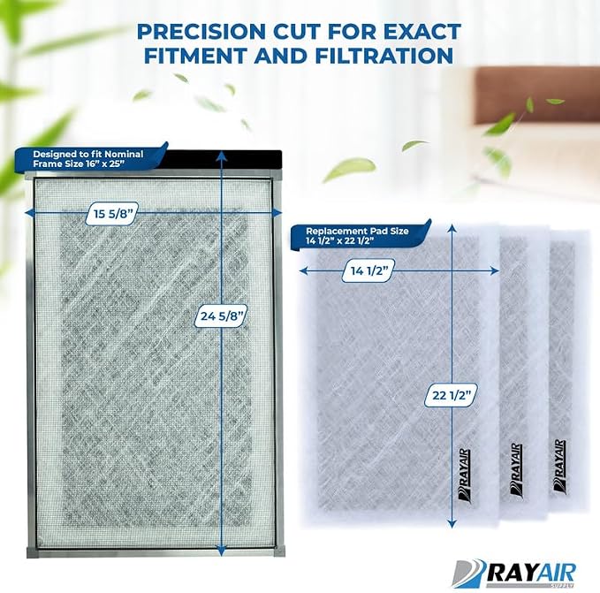 RayAir Supply 16x25 Replacement Filter Pads Compatible - Image 3
