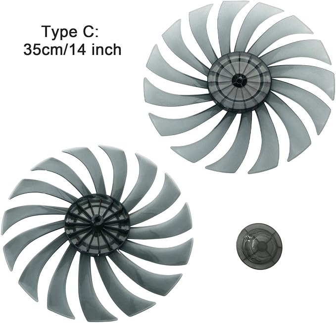 dPois Plastic Fan Blade Leaves Universal Household Standing Pedestal Fan Table - Image 4