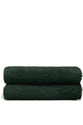 Italic Ultraplush 100% Australian Cotton Washcloths - Set of 2 Luxury Plush Face Wash Cloths, Soft and Absorbent 800 GSM for Bathroom, Spa, Gym, Face and Body (Deep Forest)