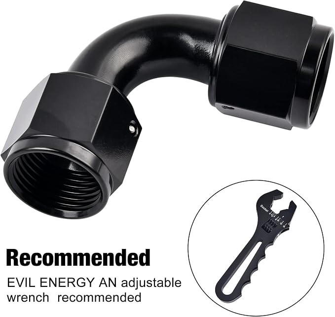 EVIL ENERGY 8AN Female to 8AN Female 90 Degree Swivel Coupler Union Fitting - Image 4