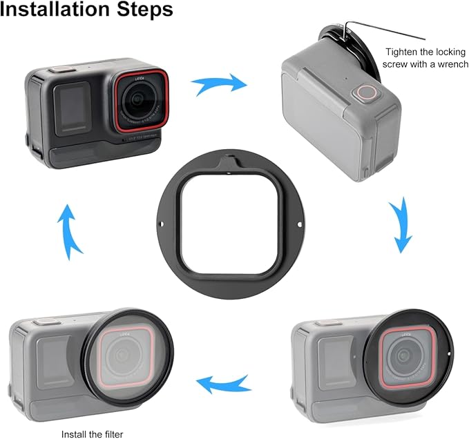 for Insta360 Ace Pro Camera 52mm UV Lens Filter and Adapter Ring - Image 6