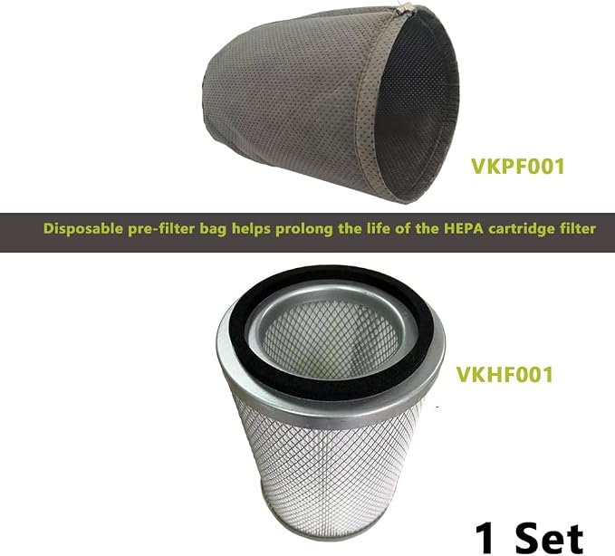 1 PACK Amigriki VKHF001 Cartridge Vacuum HEPA Filter and 1 PACK VKPF001 - Image 4
