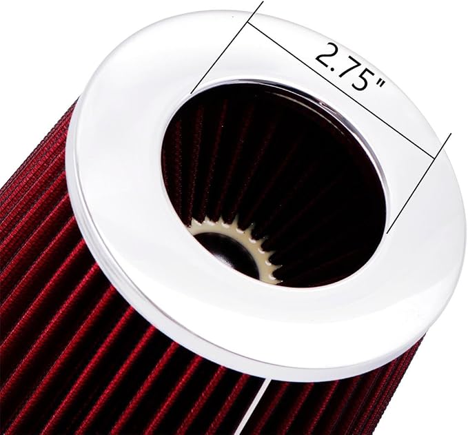 ID3" High Flow Inlet Cold Air Intake Cone Air Filter Replacement Clamp-On Round - Image 7