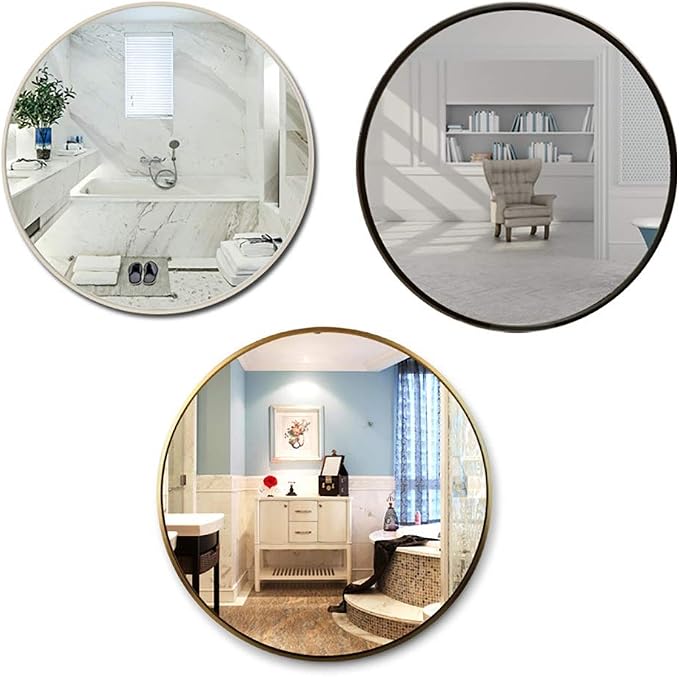 Round LED Bathroom Mirror Demister Pad IP44 Vanity Large Mirror Cold Light - Image 2