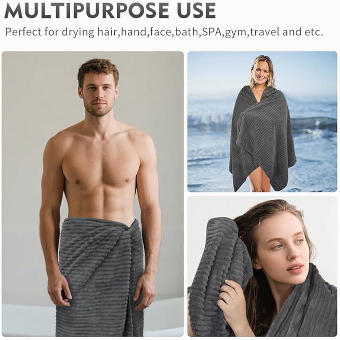KinHwa Microfiber Bath Towels Large Bathroom Towels Absorbent Shower Soft Towels for Bathroom Large Size for Women Men Ideal Microfiber Towel