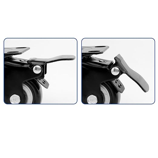 4 PCS 1.5 inch Heavy Duty Caster Wheels Polyurethane PU Rubber Swivel Casters - Image 5