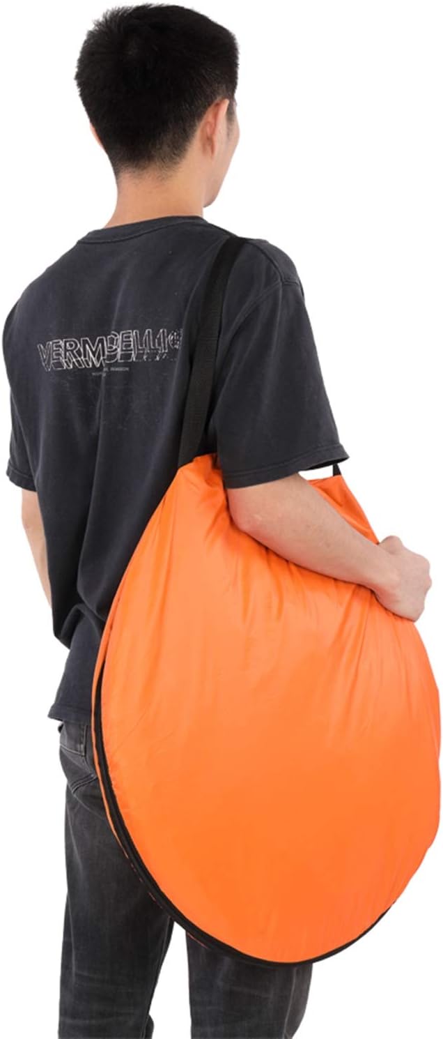Pop Up Privacy Shower Tent,Portable Outdoor Bathroom Toilet Changing Dressing Room,Instant Rain Shelter for Camping & Beach,Lightweight & Sturdy, Easy Set Up, Foldable, with Carry Bag (Orange)