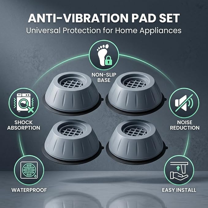 Sakerplus Anti Vibration Pads for Washing Machine, Anti-Vibration Support - Image 6