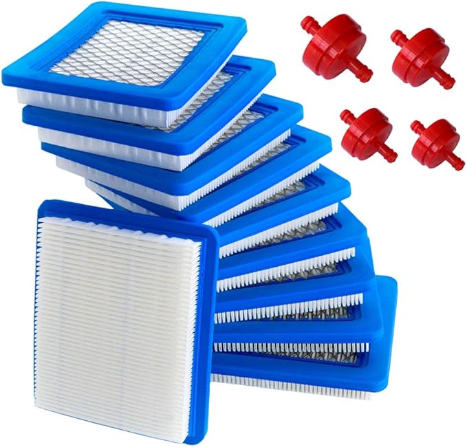 HOODELL 10 Pack 491588S Air Filter + 394358 Fuel Filter Compatible by HOODELL