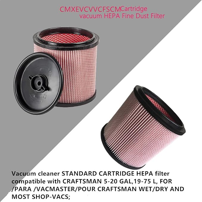 2 PACK Amigriki pink standard cartridge vacuum HEPA filter compatible - Image 6