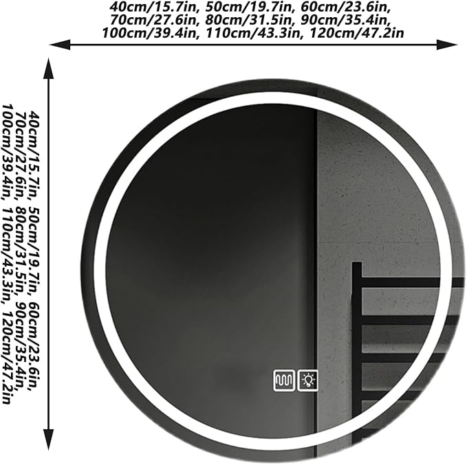 Wall Mirror for Bathroom, Wall Mounted Multifunction Bathroom Vanity Mirror - Image 2