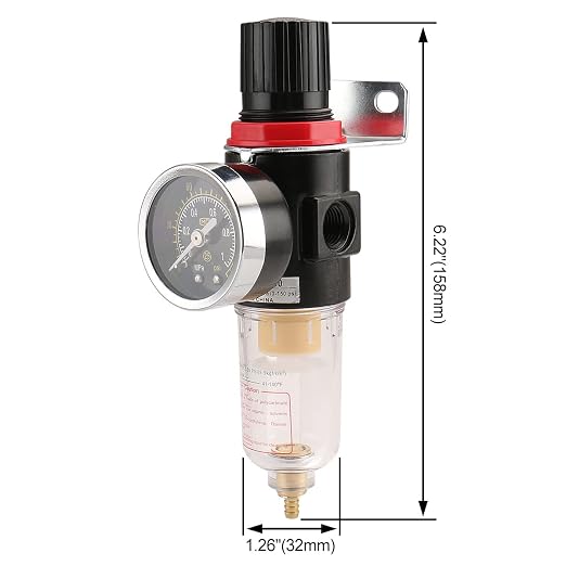 Baomain Pneumatic Filter Regulator AFR-2000 1/8"PT Air Treatment Unit w - Image 3