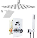 Shower System 12 Inches Rainfall Shower System Shower Head System for Bathroom 3 function shower system set Shower Faucet Rough-in Valve
