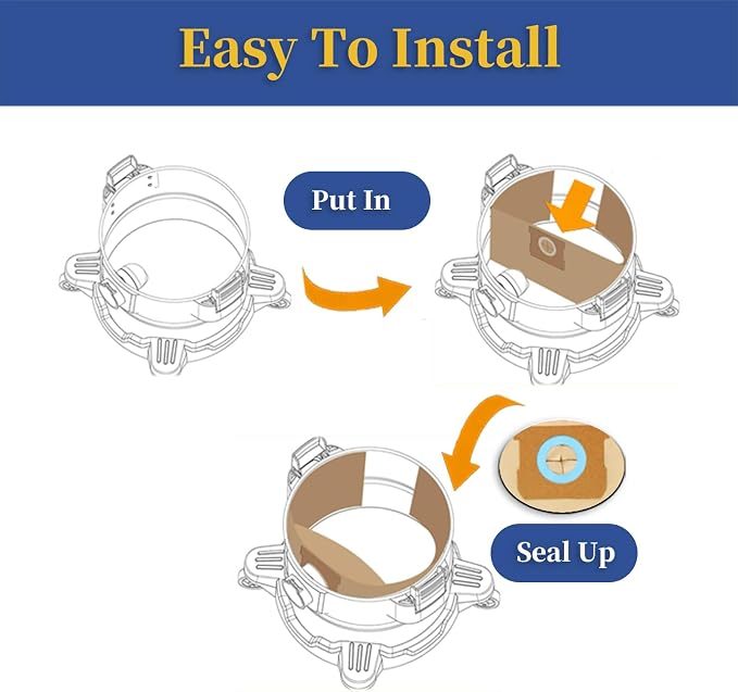 Pack14 DXVA19-4101 Vacuum Bags for DEWALT 6 to10 Gallon Shop Vac - Image 5