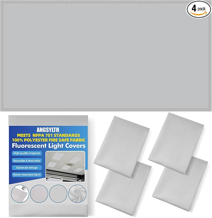 ANGSYLTH 4 Pcs Fluorescent Light Covers by ANGSYLTH