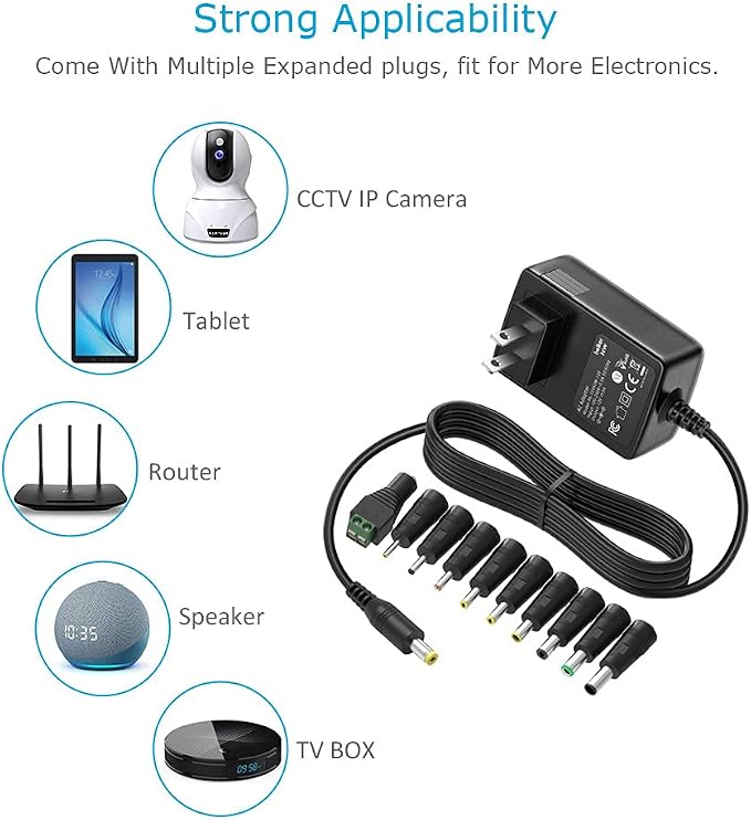 Belker 12V 3A 2.5A AC DC Power Adapter Supply Cord Wall Charger 5.5 x 2.1mm Plug - Image 6