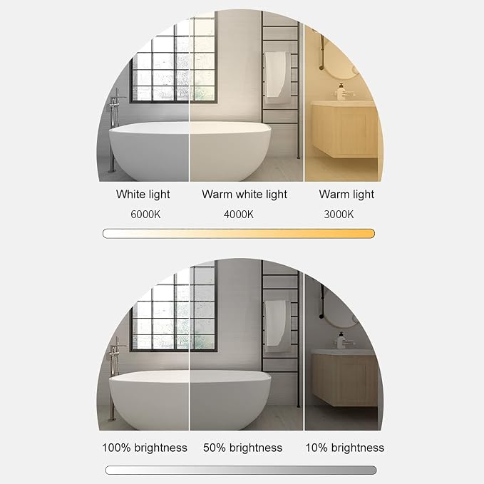 Led Mirror for Bathroom, Bathroom Mirrors for Vanity, Shatter-Proof, - Image 5