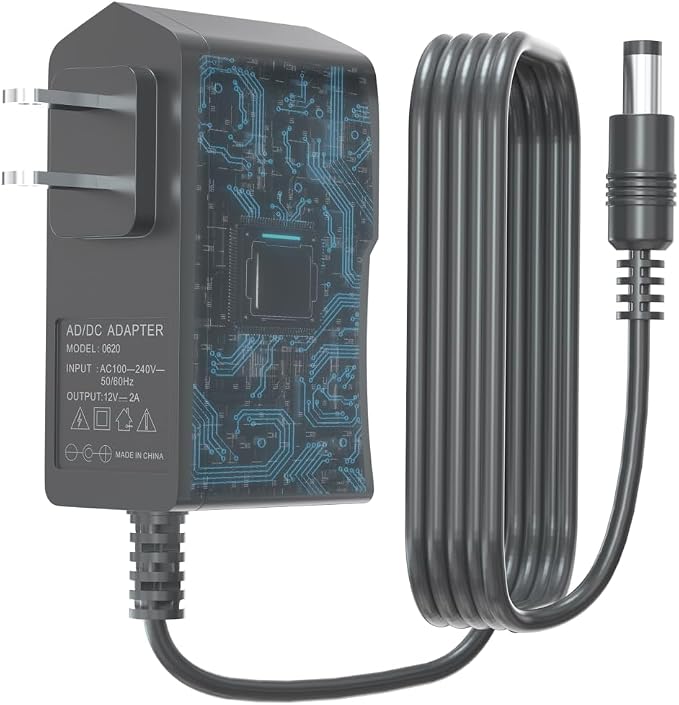 12 Volt 2A Power Adapter Supply AC to DC 2.1/2.5mm X 5.5mm Plug 12v 2 Amp Wall by ZYHKJYL