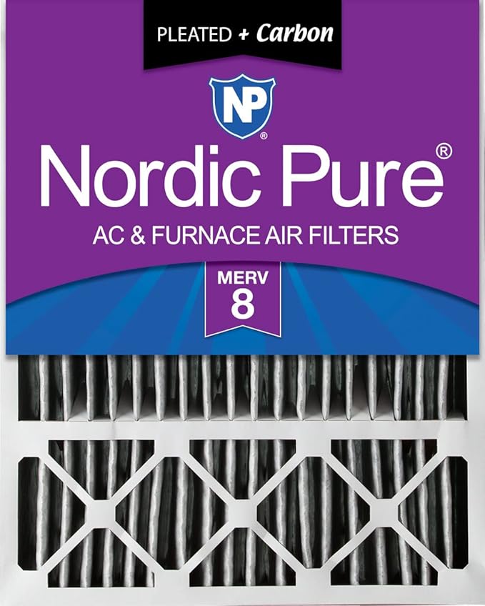 Nordic Pure 20x25x5 Lennox X6673 X6675 Replacement Air Filter MERV 8 + Carbon 1 by NordicPure