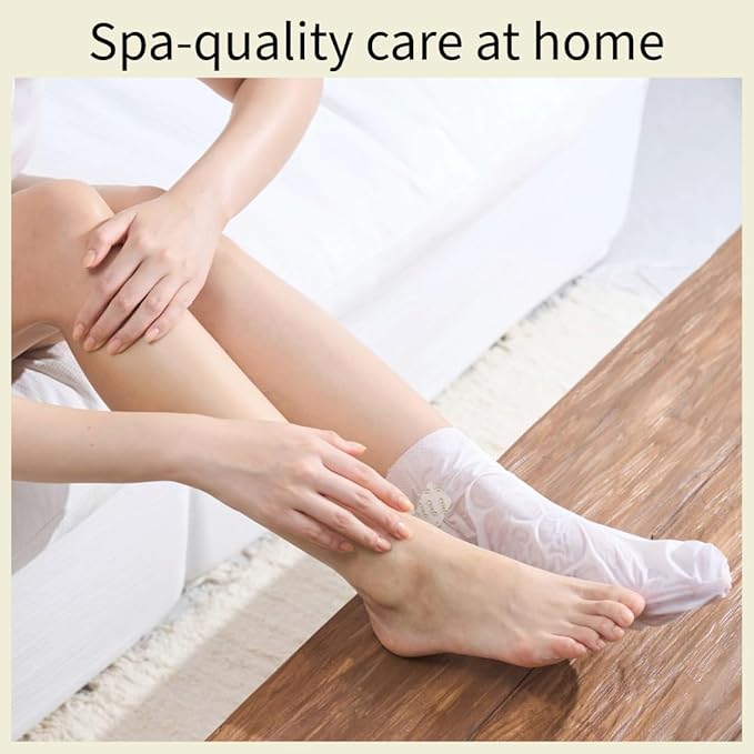 Relaxing Aroma Foot Mask 6 Pairs | Soothes & Restores Tired, Dry Feet | Hydrating Foot Treatment for Cracked Heels & Rough Skin | Home Spa Pedicure Socks | Made In Korea (Lavender)