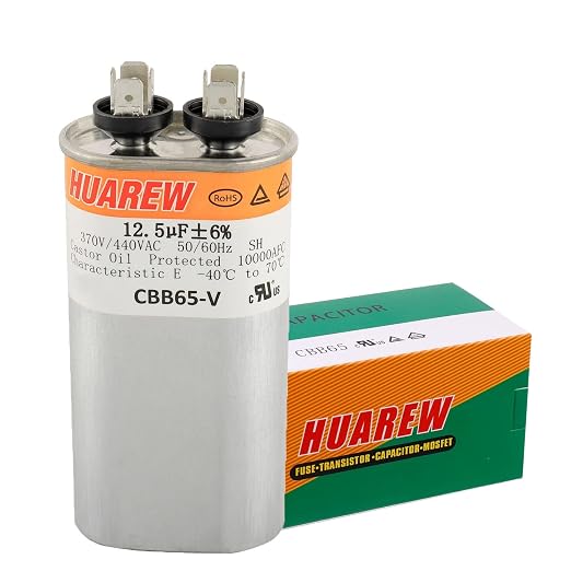 12.5 uF MFD ±6% 370/440 VAC CBB65 Oval Run Start Capacitor - Image 4