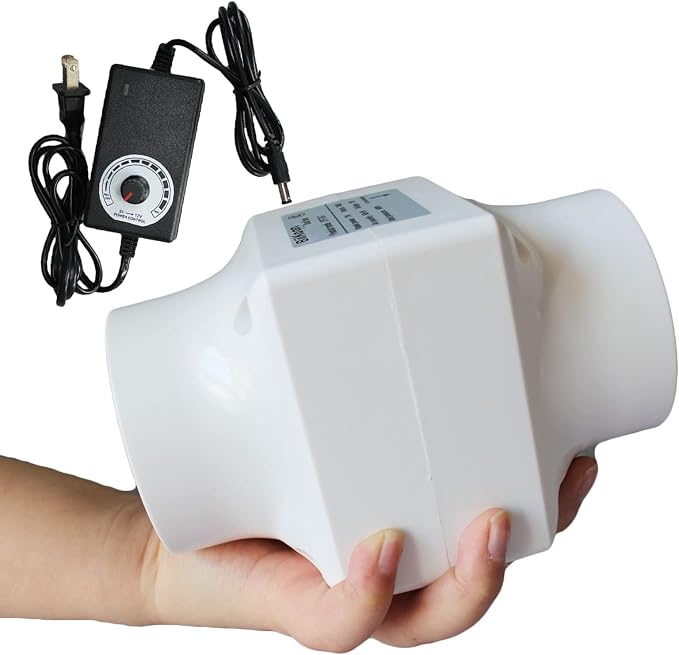 12V 3 Inch Inline Duct Fan Ventilation Exhaust Booster 32cfm Air Cooling Vent by Unknown