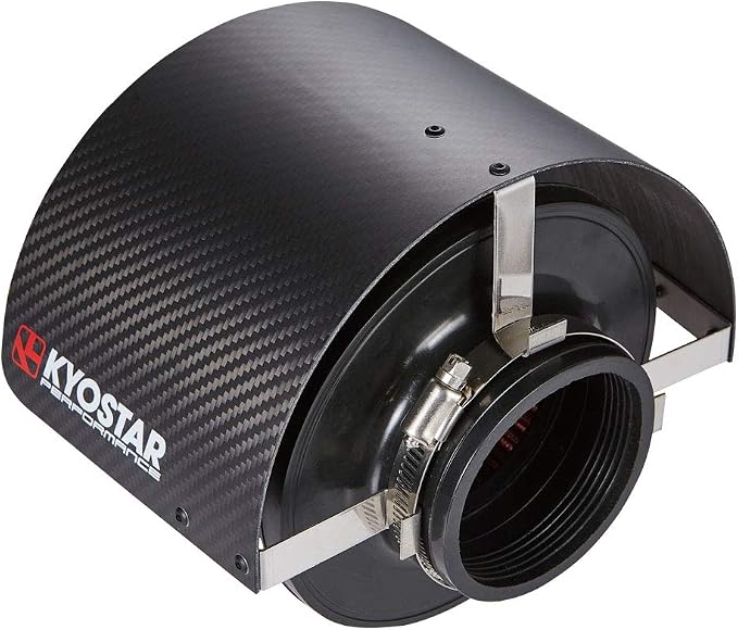 Kyostar Universal 100% Real Carbon fiber Air Filter Heat Shield Cover Burning - Image 6